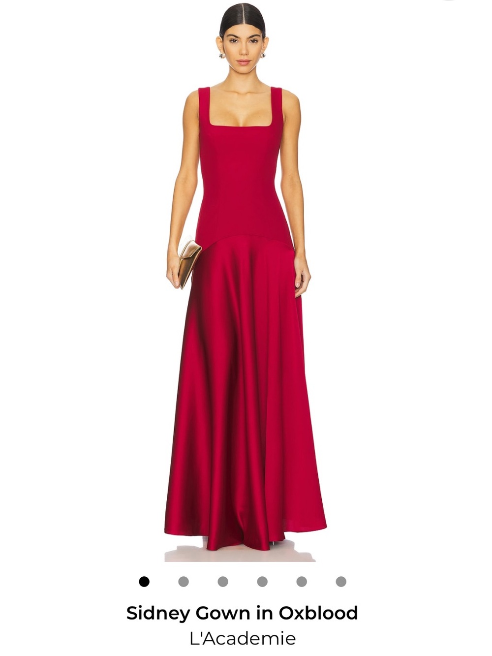 L'Academie Sidney Maxi Gown in Oxblood Red - Picture 1 of 2